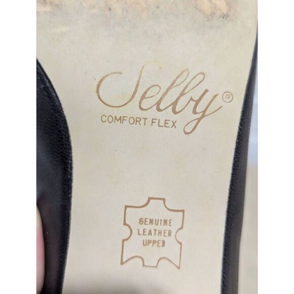 Selby Women's Bronze Leather Almond Toe Slip On Pump 1 3/4" Heels Size 9 - Picture 2 of 9